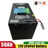 72 V 50AH Iron Iron LifePo4 Akumulator Bluetooth BMS dla 5000W Scooter Motorcycle Forklift Cructa +ładowarka