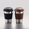 Mugs 500ml StainlessSteel Cup With Straw Silicone Ring And Lid For Coffee Tea Beer Juice Drinking Tumbler Outdoor Camping Travel