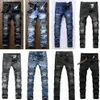 Jeans masculinos angustiados rasgados jeans jeans slim motocicleta moto motociclista causal calças jeans hip hop jeans roupas de jeans