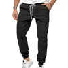 Men's Pants Cargo Soft Casual With Elastic Waist Drawstring Ankle-banded Pockets For Comfortable Commute Outdoor