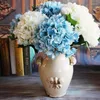 Dekorativa blommor Enkel konstgjord hortensia Silk Flower Plastic Simulation Wedding Home Party Bouquet Bridesmaid Decoration