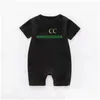 Rompers 2023 Yaz Toddler Bebek Bebek Erkek Tasarımcılar Giysileri Yenidoğan Kısa Kollu Pamuk Pijamaları 0-18 Ay Çocuk Kız Tulumları Drop Dhwuv
