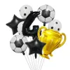 Decoratie 9Pc Gouden Trofee Voetbal Folie Ballon Verjaardag Decoraties Kinderen Speelgoed Geschenken Volwassen Voetbal Sport Thema Supplies