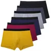 Underbyxor 6st/Lot's Bamboo Fiber Underpante bekväma och andningsbara trosor Sexig solid färg stretch boxer shorts underkläder