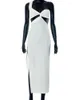 Casual Dresses Avrilyaan One Shoulder Backless White Sexy Dress For Women 2023 Elegant Evening Party Bodycon Long Summer Vestido