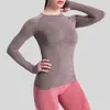 Camisas activas entrenamiento para mujeres manga larga mujer otoño gimnasio yoga corriendo camiseta sin costura tops