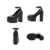 Dress Shoes Women Classic Pumps Fashion Platform Shoes On High Heels Chunky Heel Ankle Strap Brand Trendy Marry Jane Woman Black 230810