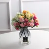 Fleurs décoratives 10 têtes / bouquet boule artificielle Hortensia de soie rose fausse pour le salon bricolage pour la maison décoration de mariage