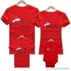 Family Matching Outfits Family Clothing Christmas Matching Outfits Mother Daughter Short Sleeve T-shirts Red Mother Kids Clothes