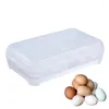 Storage Bottles Egg Box 15 Grid Stackable Container Portable Plastic Tray With Lid For Refrigerator Kitchen Gadgets