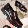 Salvatore Ferragamo Вы Feragamo toka taban tokası Avrupa tarzı at elbise kare kafa kalın deri yüksek rahat metal ayakkabılar iş slip-on ayakkabı erkekler için 7azf 7ltg