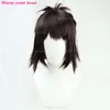 Cosplay Wigs Final Season 4 Anime Attack on Titan Hange Zoe Cosplay Wig Dark Brown Hair With Eye Patch Heat Resistant Fiber Hair a wig cap 230810