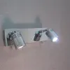 Topoch luz de parede moderna para lâmpadas domésticas, retrofit de hotel, 3w, led, acabamento cromado, iluminação dupla, trabalhando respectivamente, posição ajustável ll