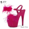 2022 الصيف الجديد من العصري الأسود الوردي الوردي قميص من جلد الغزال الأحمر مع فائقة الكعب الصنادل Sexy Women’s Shoes 230811