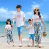 Family Matching Outfits Family Matching Outfits Summer Beach Mother Daughter Father Son Casual Cotton T-shirt +Shorts Couple Clothes Holiday R230810