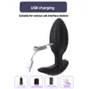 Anal Toys Anal Plugs Wireless Remote Control Telescopic Dildo Vibrator Gay Masturbation Massager Silikon Vattentäta män Sexleksaker för 230810