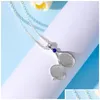 Décoration de fête Colliers de pendentif 7Color Collier de zircon TRENDY SIER PLACED CUPPRIE H2O et ajoutez simplement des bijoux de sirène d'eau D Dhyxz