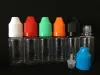 En gros 500pcs E Liquid Pet Dropper Bottle avec capuchons à l'épreuve des enfants colorés