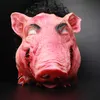 Halloween Masque Effrayant Nouveauté Tête de Cochon Horreur avec Masques à Cheveux Caveira Cosplay Costume Réaliste Latex Festival Fournitures Masque de Loup HKD230810