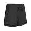 LU-2023 Femmes Sports Shorts Pantalons de yoga décontractés Pantalons courts à dessin en tissu mou