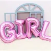 Decorazione Ragazzo Ragazza Lettera Palloncino Forniture per baby shower Foglio di alluminio Decorazione celebrazione Decorazione Palloncino con lettera