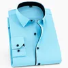 Chemises robes masculines chemises à la mode causale à manches longues à manches longues, chemises de marque sociale confort