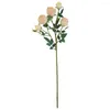 Dekorativa blommor 1 gren Practical Artificial Rose Flower flera lager Kronblad Simulering Icke-welled Imitation