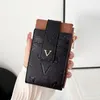 Colortives de carte de crédit de mode en gros designeurs de luxe pour hommes Mini portefeuille de haute qualité en cuir authentique en cuir pur porte-carte portefeuille avec boîte