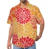 Męskie koszule jasne kwiaty luźne koszula man wakacyjny retro kwiatowy nadruk hawajski niestandardowy krótki rękaw