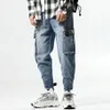 Januarysnow Streetwear Jogger Men Jeans Pants Spring Camouflage Patchwork Mens Harem Pants Ankle-Length Denim Trousers Men266Q