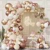 Decoration Balloon Garland Foil Metal Rose Gold Confetti Balons Baby Shower Wedding Happy Birthday Decor Kids Adults