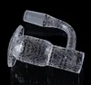 New Cone shaped glass bong accessories 2.4mm Thinkness Full Weld Sandblasted Beveled Edge quartz banger 10mm 14mm 45 Degree 90 Degree male joint quartz bangers For Rig