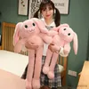 Pchane pluszowe zwierzęta Cartoon Itresting Pink Rabbit Plush Toy Pchane krótkie włosy Rabbit Doll Prezenty dla dziewczyny Prezent