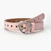 Belts Kids Hollow Heart Shape PU Leather Black Belts Adjustable Luxury Metal Buckle Girls Belts