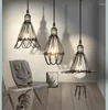 Hängslampor moderna LED -lampor bronslampa industriell järn som hänger för matsal kök ö bar café e27