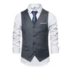 Men's Vests Suit Vest Men's Business Sleeveless Vests Jacket Large Size S-6XL Wedding Party Waistcoat Man Red Blue Purple Black Gray 230810