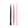 Pink Nail Art Tweezers Stainless Steel Eyebrow Straight Sharpener Tweezers for Eyelash Extension Pick Up Tools Makeup Crafts