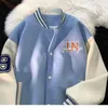Męskie bluzy bluzy Deeptown Baseball Kurtka Kobiety Koreański trend modowy Trend Streetwear Bomber Jackets Mundur Autumn Winter Lose Płaszcz 230810