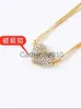 Pendant Necklaces High grade diamond inlaid gold heart shaped magnetic attraction love necklace for female niche design versatile temperament collarbone chain ne