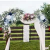 Decorative Flowers 2 Pieces Artificial Flower Swag Wedding Arch Set Welcome Sign Floral For Banquet Fences Outdoor Table Arrangement Decor