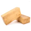 Yoga blockerar grossistkvalitet Anti Slip Handstand Gymnastik Träning Brick Natural Bamboo Recycle Block Solid Wood Pilates