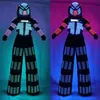 Robot LED Stilts Walker LED Light Robot Costume Clothing Event kryoman Costume led disfraz de robot3105