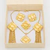 Necklace Earrings Set Trend Jewelry With Gift Box Gold Plated And Ring Engagement Bride Drop Italian Accessories