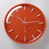 Wall Clocks Glass Wooden Living Room Bedroom Kitchen Orange Lovely Nordic Mute Clock Zegary Na Sciane Home Decor MM60WC