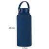 Vattenflaskor 1L Sportflaskan läcksäker termoser kopp matklass Portabelt rostfritt stål vakuumisolerade utomhusförsörjningar