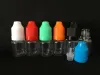 En gros 500pcs E Liquid Pet Dropper Bottle avec capuchons à l'épreuve des enfants colorés