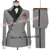 Abiti da uomo Blazer Ultimi disegni Abito da uomo di lusso Set Slim fit Groomsmen Sposo Abito da sposa Smoking Costume Homme Mariage 2PCSBlazerPants 230810