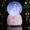 Dekorativa föremål Figurer Glow Light Crystall Snow Globe Ball Music Box Couples Wife Girl Birthday Wedding Valentine's Day Gift Lovers Ornament 230810