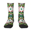 Men's Socks Fun Mens Mexican Otomi Embroidery Flower Dress Unisex Breathbale Warm 3D Printed Traditional Textile Crew