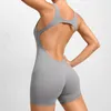 Active Set Sporty Jumpsuit Women Gym Yoga Clothing Lycra Short Fitness Overalls Backless Workout Clothes for Sport Set Activewear